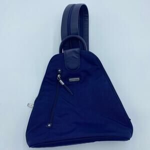 Baggallini Blue Nylon Backpack Purse Bag With Adjustable Strap w/ Front Pocket